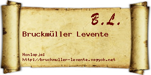 Bruckmüller Levente névjegykártya
